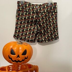 IAB MFG | No Ride Halloween Ghost Boo Black & Orange Athletic Booty Shorts Large